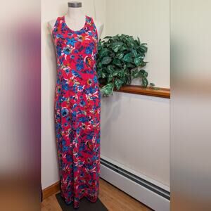 LuLaRoe Maxi Dress – Red Bird & Floral PrintSize: Medium